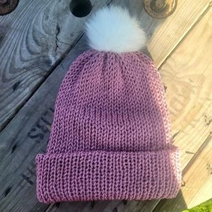 Handmade Beanie With Removable Pom